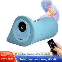 Oreiller de massage du cou sans fil Ems Electric Pulse avec chaleur Cervical Neck Acupuncture Massage Télécommande