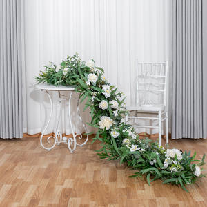 Accesorios Personalizados para Bodas, Caminos <span class=keywords><strong>de</strong></span> Mesa con Flores Blancas, <span class=keywords><strong>Planta</strong></span> Artificial y Camino <span class=keywords><strong>de</strong></span> Mesa con Flores <span class=keywords><strong>de</strong></span> Rosa para Decoración <span class=keywords><strong>de</strong></span> Bodas - Product Image 2