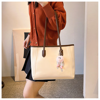 Sac à main en PU tendance pour femmes, multicolores, grande capacité, usage quotidien, trajets domicile-travail, shopping, sac à bandoulière tendance