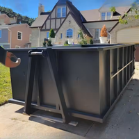 Conteneur à benne basculante de 15,40 mètres cubes pour la collecte des déchets de construction en extérieur, vente en gros, avec le meilleur service
