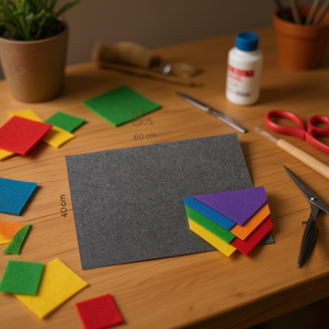 Feutre Ilan 40x60 cm Gris Tissu Non Tissé Matériel d'Artisanat - Product Image 2