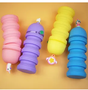 Silicone Pencil Case For Students In Macaroon Color The Best Choice For The Holidays