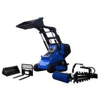 Mini-chargeuse compacte sur chenilles 5,1 kN avec système hydraulique 16 MPa, capacité de montée de 25 degrés, charge utile de 1291 kg