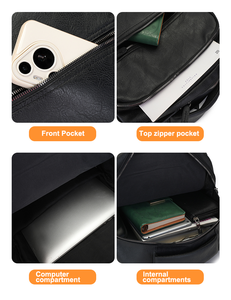 <span class=keywords><strong>Sac</strong></span> <span class=keywords><strong>à</strong></span> <span class=keywords><strong>Dos</strong></span> d'Affaires en Faux <span class=keywords><strong>Cuir</strong></span> PU Imperméable Antivol <span class=keywords><strong>à</strong></span> la Mode pour <span class=keywords><strong>Homme</strong></span> avec Compartiment pour Ordinateur Portable pour le Travail - Product Image 3