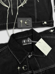 Veste de haute qualité, marque de luxe, jeans en denim Thug Club, vestes pour hommes, vêtements à motifs brodés, pantalon de créateur, veste TC pour hommes - Product Image 3