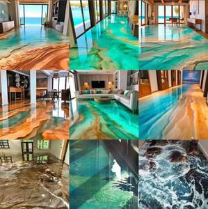 Direct Factory Sale Epoxy <b>Resin</b> Art Floor <b>Paint</b> Liquid Coating 3D Transparent Wear-Resistant for Spraying Application - Product Image 3