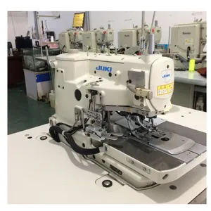 Segunda mano Japón jukis 3200 S Industrial computarizado ojal botón Holing máquina de coser con hermosa puntada