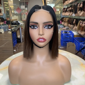 Wholesale 100% Vietnamese Dark Root T1B/4 Ombre Straight Short Bob Raw Virgin Human 2*6 Kim Lace Vendors Kim Bob Closure Wigs - Product Image 2