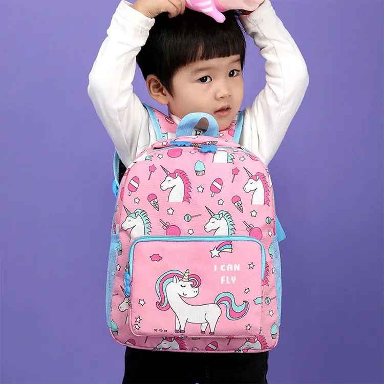 女の子のためのスクールバッグかわいいピンクの小さな女の子のスクールブックバッグ学生整形外科バックパック防水スクールバッグ