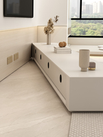 Mueble de TV Estilo Francés, Moderno y Sencillo, para una Sala de Estar Contemporánea y Lujosa Mueble para TV de Madera Maciza en Color Blanco