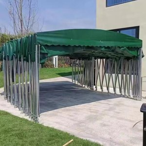 Ngoài trời Tùy chỉnh cấu trúc khung thép di động đẩy và kéo Lều tán đổ với bánh xe - Product Image 3