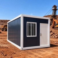 Maison préfabriquée en conteneur multifonctionnelle pour chantier de construction, dortoir, bureau, boutique mobile, imperméable, coupe-vent, installation facile