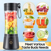 USB Oplaadbare Smoothie Blender Beker Fruit Mini Mixer Draadloze Blender Draagbare Blender