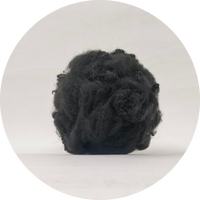 Fibre de polyester 100% PSF noire FR 3D 51MM bon marché pour le filage