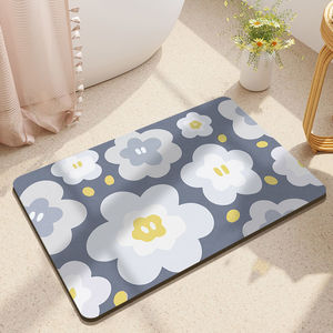 Tapis absorbant pour salle de bain, tapis absorbant en terre de diatomée, paillasson vert pour entrées de salle de bain et de cuisine, antidérapant pour salle de bain - Product Image 3