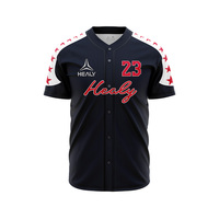 Maillot de baseball par sublimation personnalisé avec logo et numéro, chemise de baseball à boutons style hip-hop pour équipe