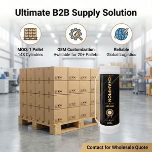 Tanque de gas helio Champion de 3.3L, cartucho pequeño de helio para globos, venta al por mayor, para recargar globos - Product Image 3