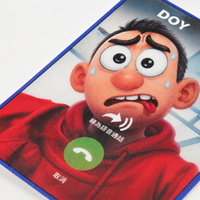 Parquets de vêtements en TPU doux, Logo de dessin animé personnalisé, patchs lenticulaires 3d pour vêtements, vente en gros