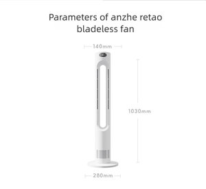Termoventilatore Elettrico <span class=keywords><strong>Angelo</strong></span> AZ1030 PRO con Motore Brushless 1880W, Controllo App e Telecomando, Senza Pale, Oscillante, 55dB, per Casa Intelligente e Hotel - Product Image 1