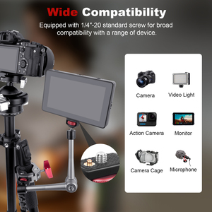 CAME-TV profesyonel sihirli kol kelepçe kiti, 360 ° dönen ile 1/4 "vida git Pro adaptörü, kamera için ışık telefon, Video <span class=keywords><strong>Rig</strong></span> - Product Image 5