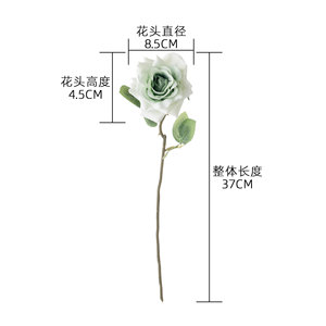 CallaFloral Rose Artificielle Bonsaï Bleu Clair Branche Unique Décoration de Mariage Sans Entretien - Product Image 4