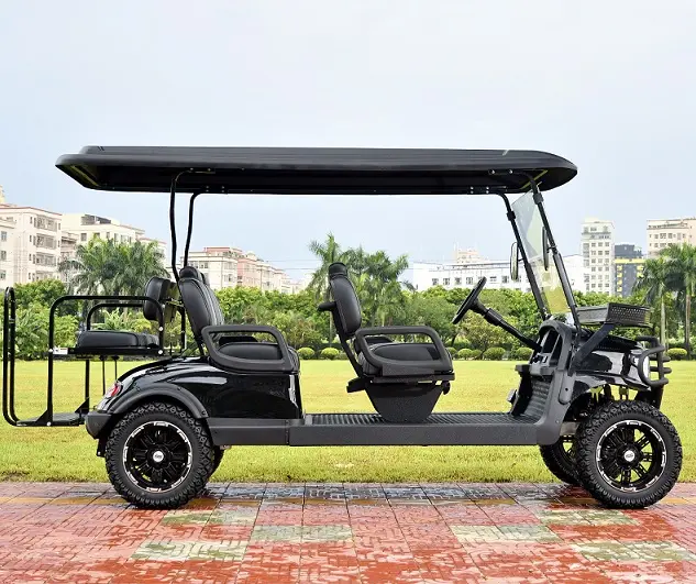 6人用最新ゴルフ電気シャトルバスリゾートオフロードオープントップ電気観光車CE付き