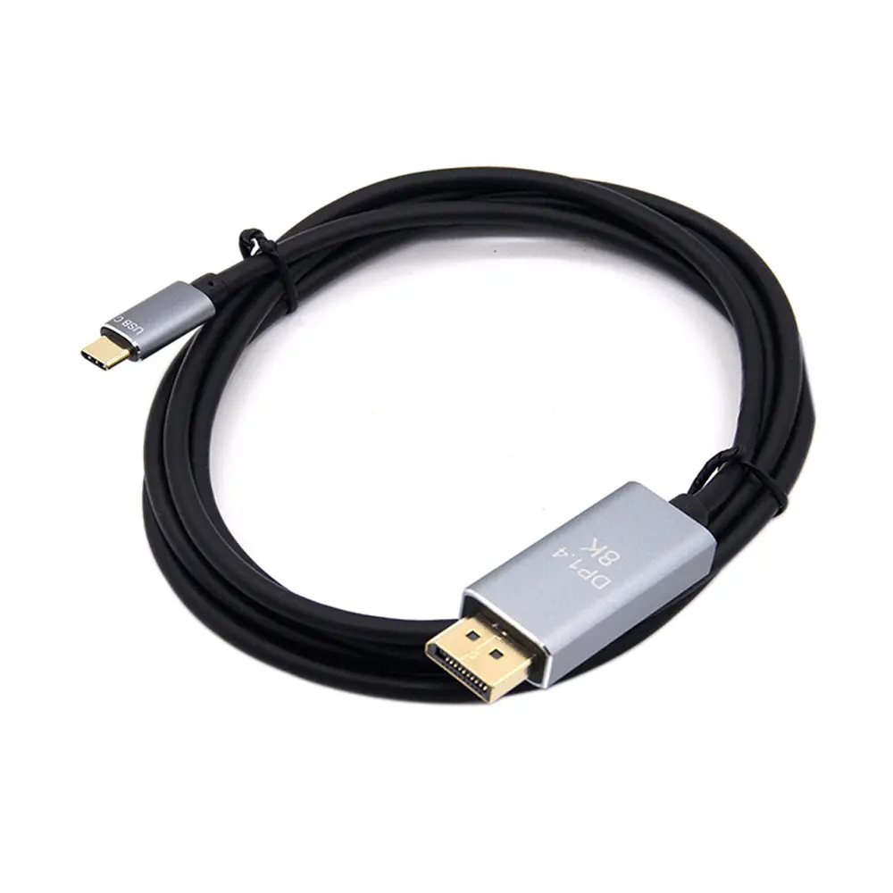 1m 1.8m 3m aluminium 8k Uhd Usb Type C vers Dp câble convertisseur mâle vers mâle Usb vers Displayport 1.4v