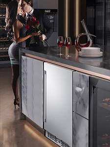 Nevera con puerta de espuma para bebidas al aire libre, compresor, Enfriador de bebidas, 100 latas debajo del mostrador, refrigerador - Product Image 4