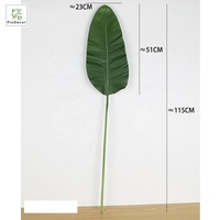 Kunstwaaier Palmboomblad Paradijsvogel Bladeren Tropische Plant Echte Aanraking Blad Bruiloft Huisdecoratie Bloemstuk