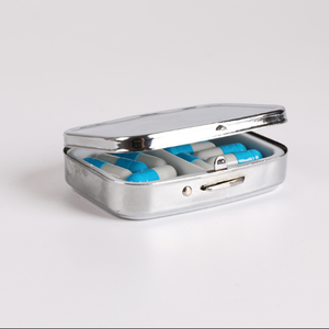 Metal Round Silver Tablet Pill Boxes Holder Advantageous Container Medicine Case Small Case