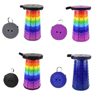 Có thể gập lại có thể thu vào phân Ghế nhựa di động Kính thiên văn Phân co lại cắm trại câu cá vườn ráp gấp Phân - Product Image 2