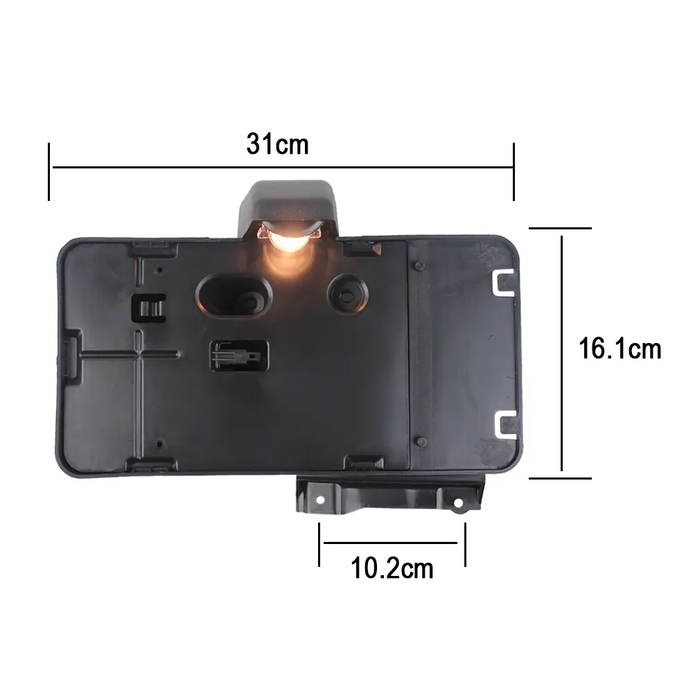 For JK 2007-2018 Rear License Plate Frame Plastic Mounting Holder Bracket With Led Lights Car Accessories