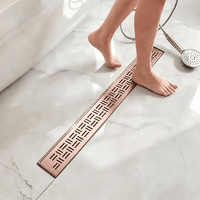 Drain de sol linéaire moderne en acier inoxydable pour salle de bain, baignoire, balcon, sous-sol – Vente chaude OEM ODM Usine CE