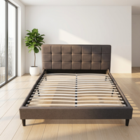 Lit plateforme moderne en bois et métal, taille double, robuste et durable, pour enfants et adolescents, décoration de chambre à coucher, meubles pour la maison
