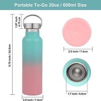 Botol air termos vakum terisolasi, termos Stainless Steel 500ml bebas BPA untuk perjalanan, cangkir kopi, harga pabrik