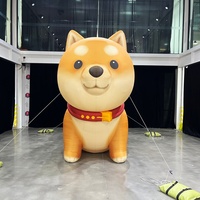Modèle de chien gonflable géant personnalisé en tissu Oxford, mascotte de chien de dessin animé gonflable