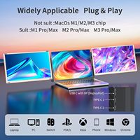S6 15.6 pouces Full HD IPS 1920*1080P double affichage de moniteur Portable HDR type-c USB-A Triple extension d'écran d'ordinateur portable