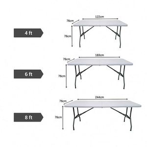 4ft Stretch Spandex <b>Table</b> Cover, Wrinkle Resistant Solid Color Fitted Tablecloth 2 Pack for Wedding Party - Product Image 3