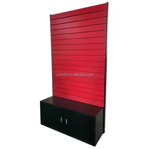 Metal Slat Wall Lock and Coin Lockable Storage Tools Cabinet Display Rack Bracket Slatwall Shelving Supermarket Shelves