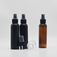 Flacons de pulvérisation cosmétique en plastique PET de 4oz avec couvercle d'atomiseur noir à brume fine Récipient cosmétique rechargeable