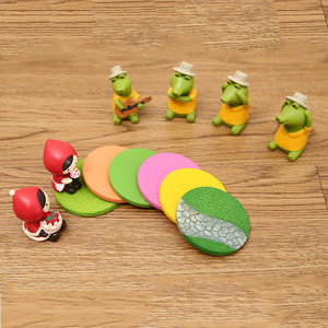 Cute Resin Figurines Colorful Round Base Diy Decorative Crafts Handmade Ornaments For Home Decor - Product Image 1