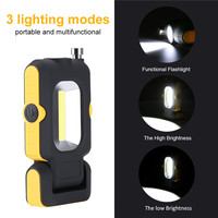 Lampu Inspeksi Kerja Multi Fungsi, Lampu Inspeksi Kerja Multi Fungsi COB LED 3W Magnet Mini Dapat Dilipat untuk Perbaikan Mobil