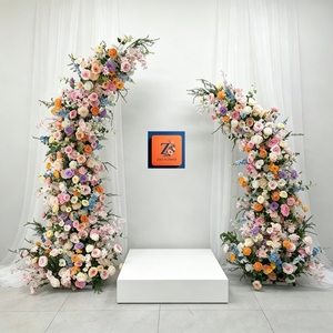 Peonías Artificiales Color Naranja Quemado, Arreglo Floral <span class=keywords><strong>de</strong></span> Hortensias Azules, Arco <span class=keywords><strong>de</strong></span> Boda, Flores Coloridas, Fondo <span class=keywords><strong>para</strong></span> Fotomatón - Product Image 1
