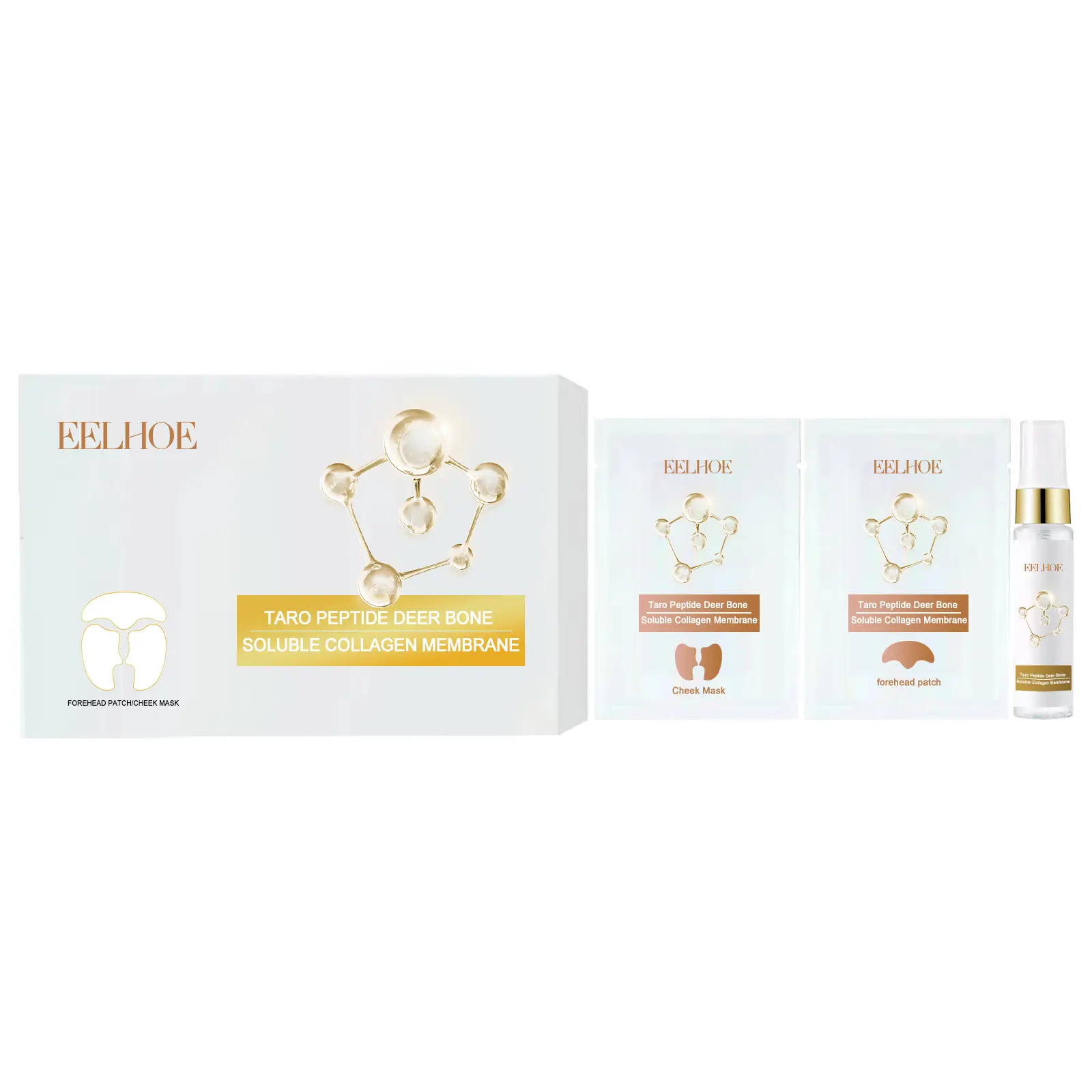 Private Label EELHOE Moisturizing Nourishing Protein Membrane Anti-wrinkle Forehead and Check Mask