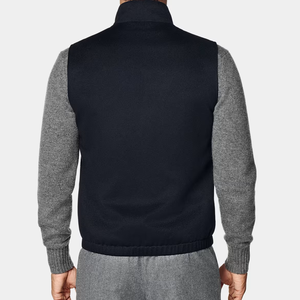 Chaleco de lana de alta calidad de gran oferta: chaleco de lana de lujo con cremallera de moda y cálido para Otoño/Invierno para hombres - Product Image 6