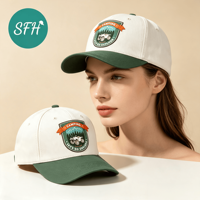 Gorra de Béisbol Personalizada con Logotipo Tejido en Contraste de Color, Estilo Casual para Montañismo, Camping y Vehículos Todoterreno