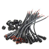 Conector de cable de 2 pines M15 IP65 a prueba de agua, macho y hembra, para tiras de luces LED de exterior.