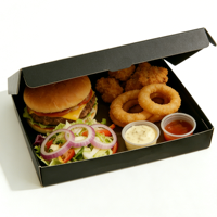 Boîte à compartiments jetable en papier kraft pour Biryani, Nasi, Poulet Frit, Salade de Fruits, Snack, Riz Frit, Emballage Bento