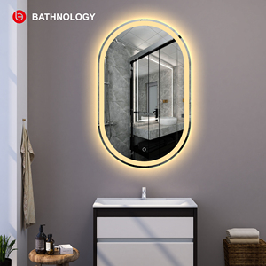 Vendita calda Espelho bagno Led luce specchio <span class=keywords><strong>da</strong></span> <span class=keywords><strong>parete</strong></span> ovale smart touch screen impermeabile led specchio <span class=keywords><strong>da</strong></span> bagno - Product Image 1