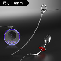 Ensemble de sondes urétrales électriques pour hommes, plug anal extra long en acier inoxydable, perles flexibles, dilatateur E-Stim, jouets CBT pour hommes 6mm